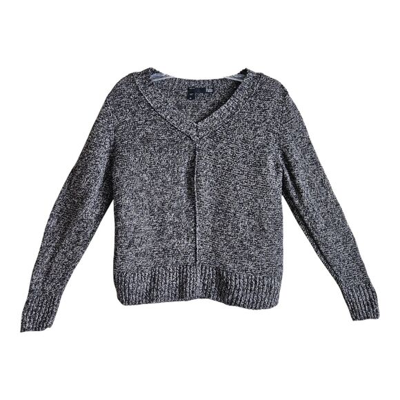 Eileen Fisher Sweaters - EILEEN FISHER Women's Petite L PL Linen Sweater Black Beige Center Seam Bust 36"